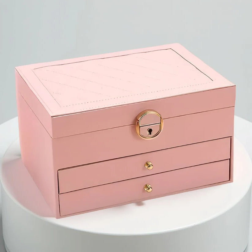 Elegant Multi-Layer Jewelry Organizer with Pull-Out Drawers | Chic Jewelry Box for Easy Access and Stylish Storage 8