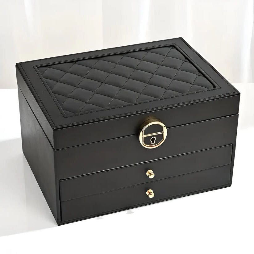 Elegant Multi-Layer Jewelry Organizer with Pull-Out Drawers | Chic Jewelry Box for Easy Access and Stylish Storage 9