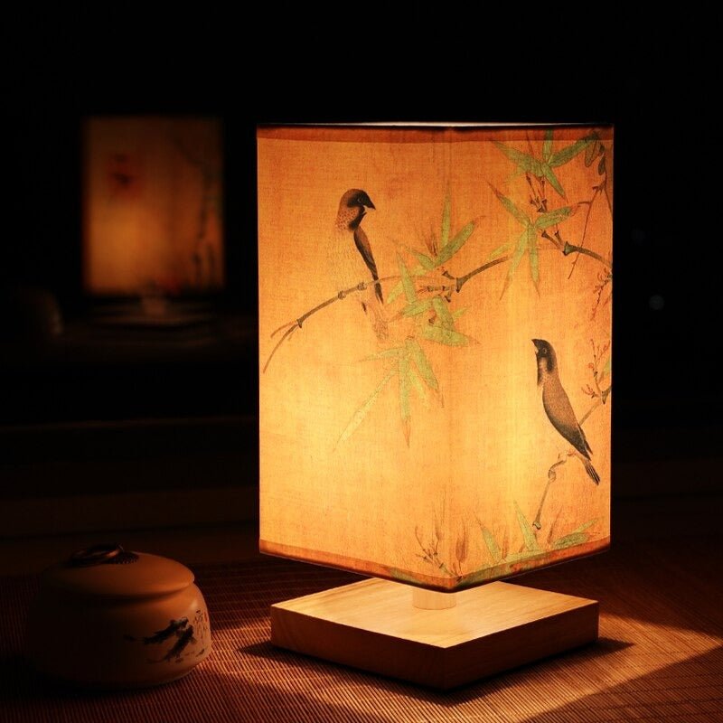 Elegant Paper Table Lamp | Japanese Scandinavian Design with Warm Glow | Ideal for Cozy Spaces 5