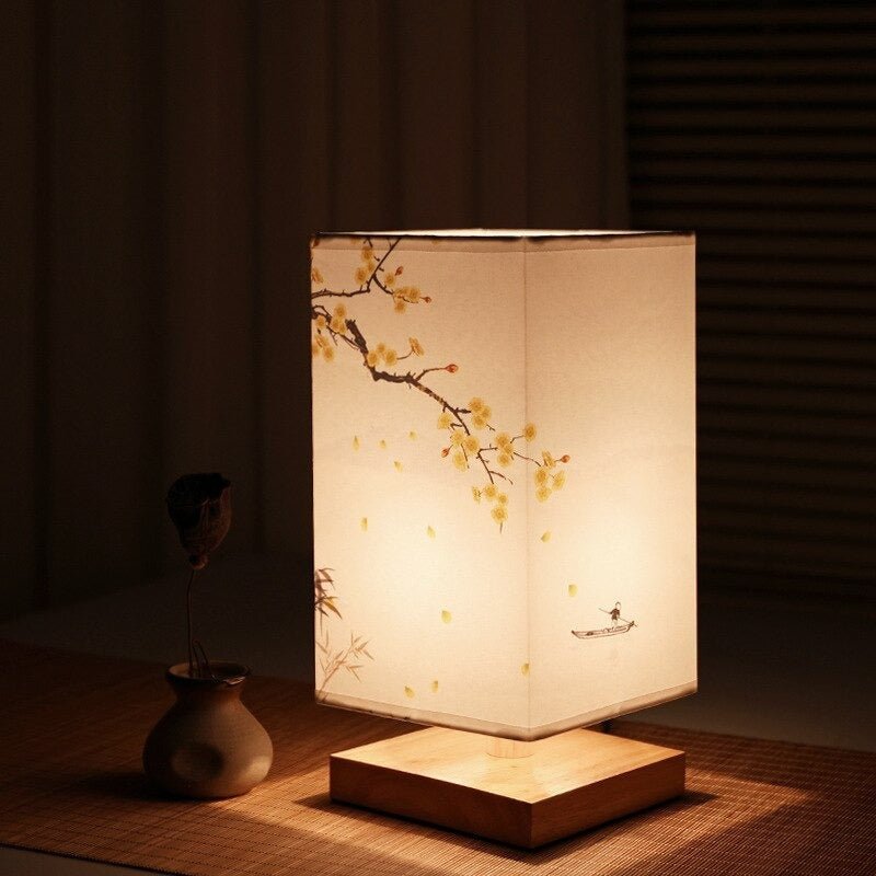 Elegant Paper Table Lamp | Japanese Scandinavian Design with Warm Glow | Ideal for Cozy Spaces 6