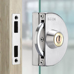 Elegant Sliding Door Lock | Stainless Steel Glass Door Security with Easy Installation 0
