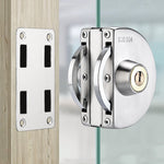 Elegant Sliding Door Lock | Stainless Steel Glass Door Security with Easy Installation 12