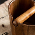 Elegant Solid Wood Coffee Knock Box with Built-in Knock Bar | Efficient Espresso Puck Disposal for Home Baristas 1