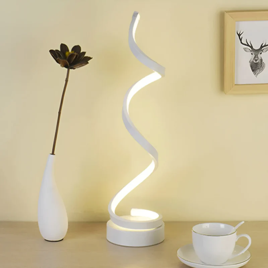 Elegant Spiral | Dimmable Table Lamp with Energy-Efficient LED | Modern Design for Eye Comfort 0