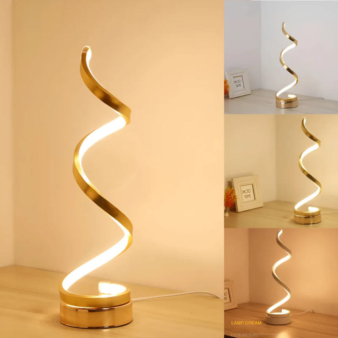 Elegant Spiral | Dimmable Table Lamp with Energy-Efficient LED | Modern Design for Eye Comfort 7