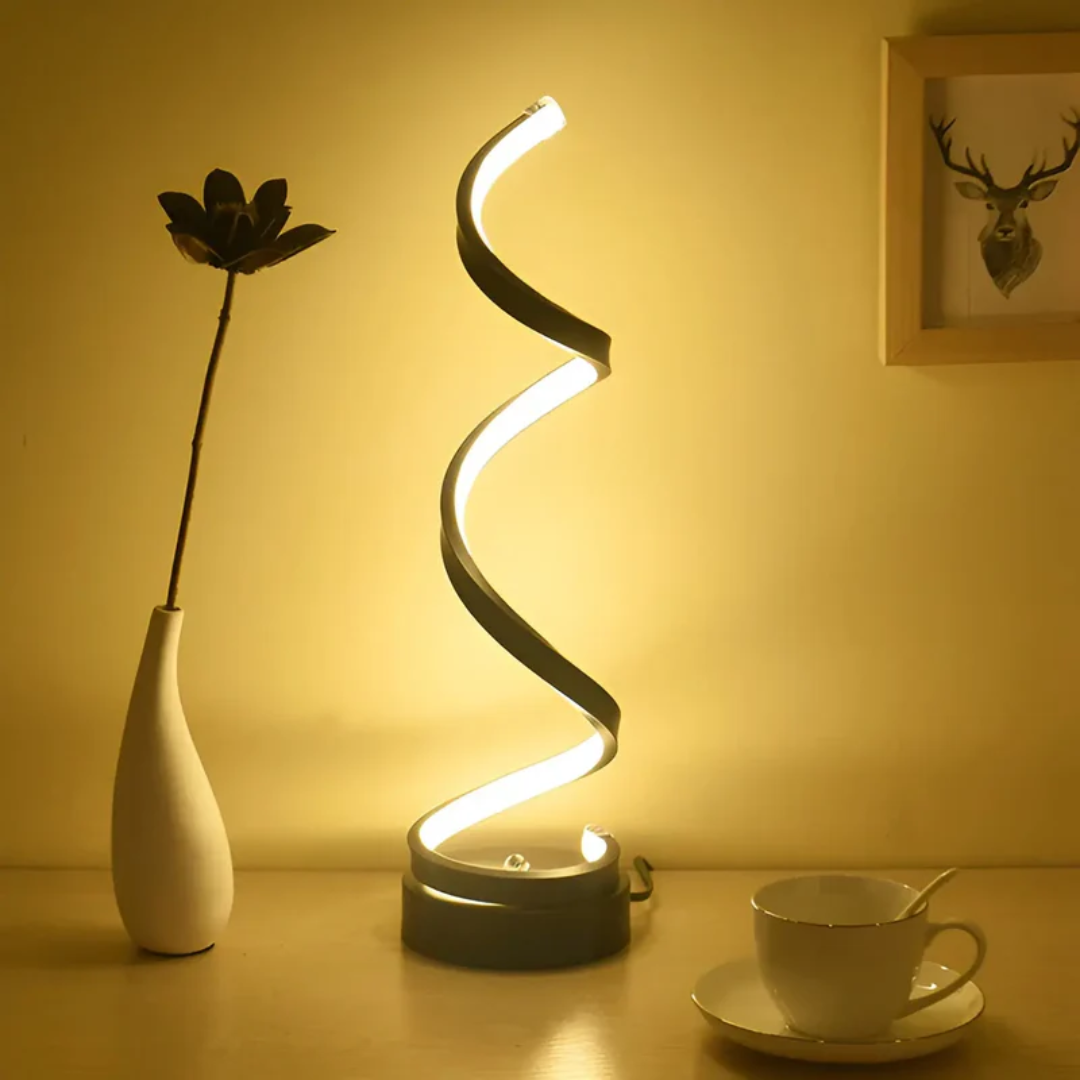 Elegant Spiral | Dimmable Table Lamp with Energy-Efficient LED | Modern Design for Eye Comfort 8