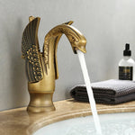 Elegant Swan | Single Handle Golden Basin Faucet with Luxurious Finish | Contemporary Design for Modern Bathrooms 7