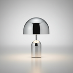Elegant Table Lamp with Polished Chrome Finish & Dimmable Functionality | Modern Design for Versatile Lighting 0