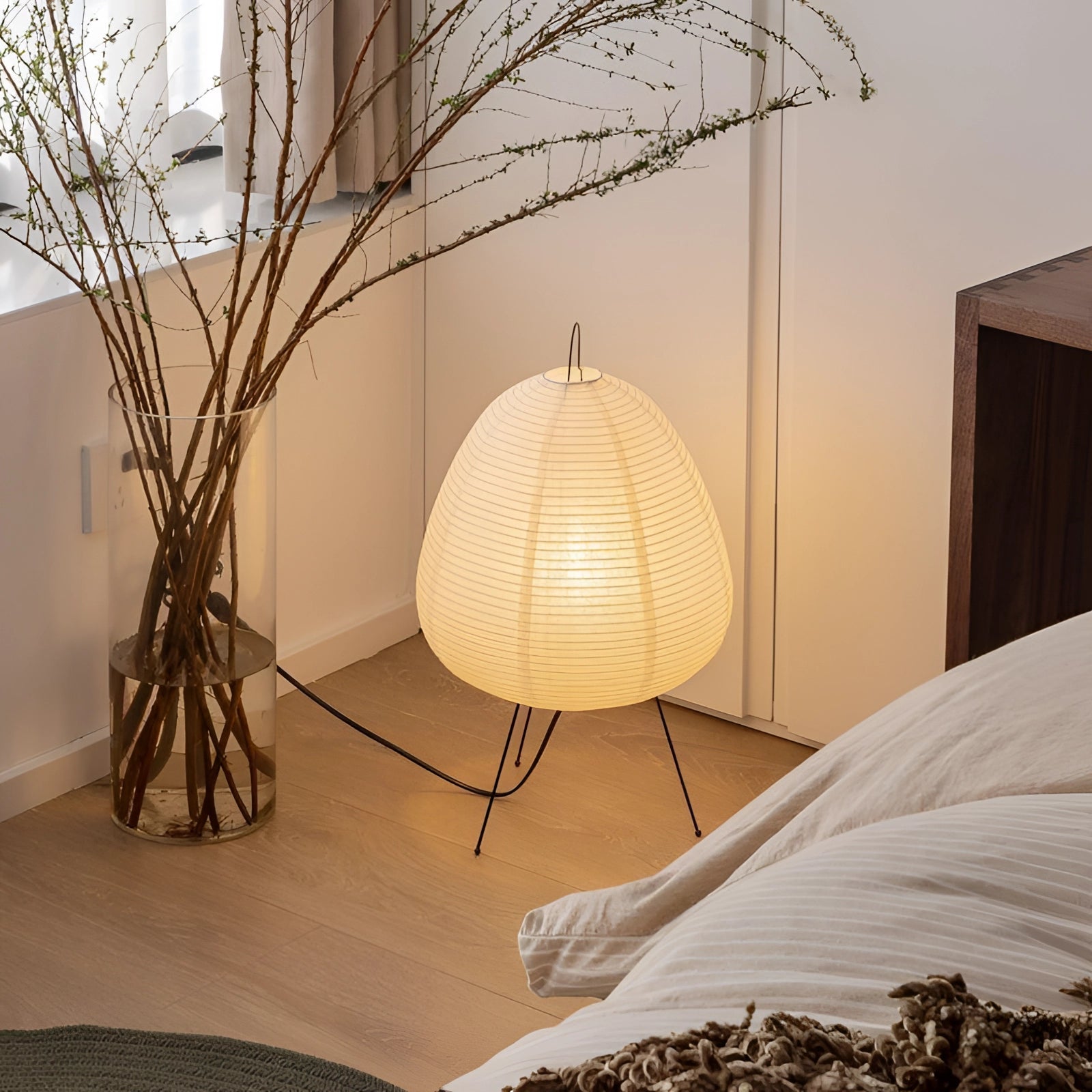 Elegant Tripod Floor Lamp | Japanese-Inspired Design with Soft Ambient Light | Versatile Lighting for Any Room 0