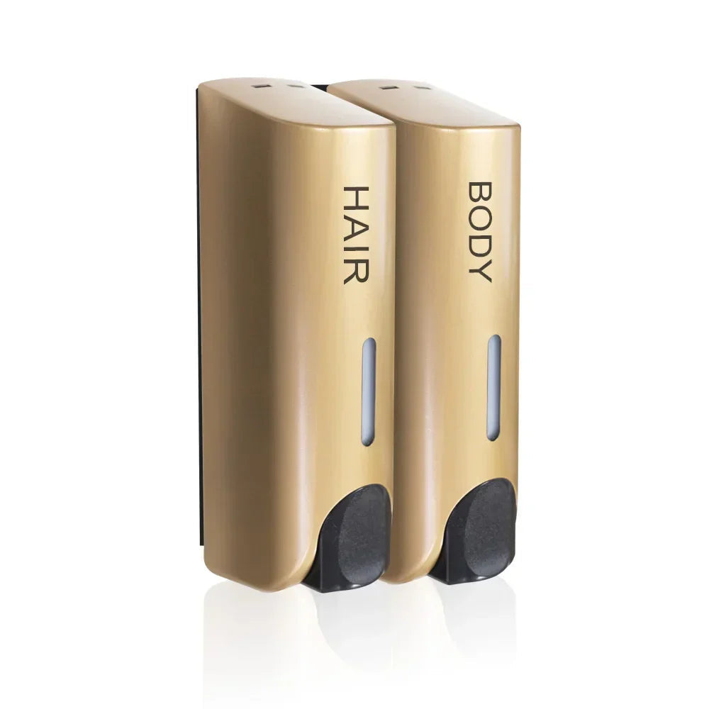 Elegant Wall-Mounted Shower Dispenser | Shampoo and Conditioner Holder with Generous Capacity for Organized Bathroom Space 0