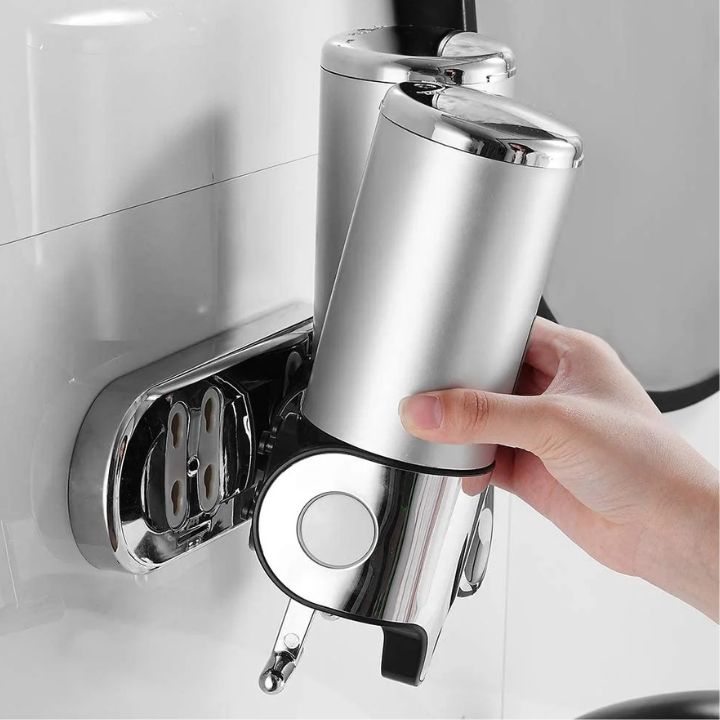 Elegant Wall-Mounted Soap Dispenser with Stainless Steel Design | Space-Saving Solution for Modern Bathrooms 0