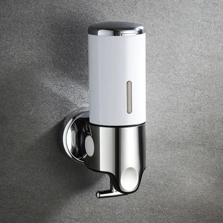 Elegant Wall-Mounted Soap Dispenser with Stainless Steel Design | Space-Saving Solution for Modern Bathrooms 9