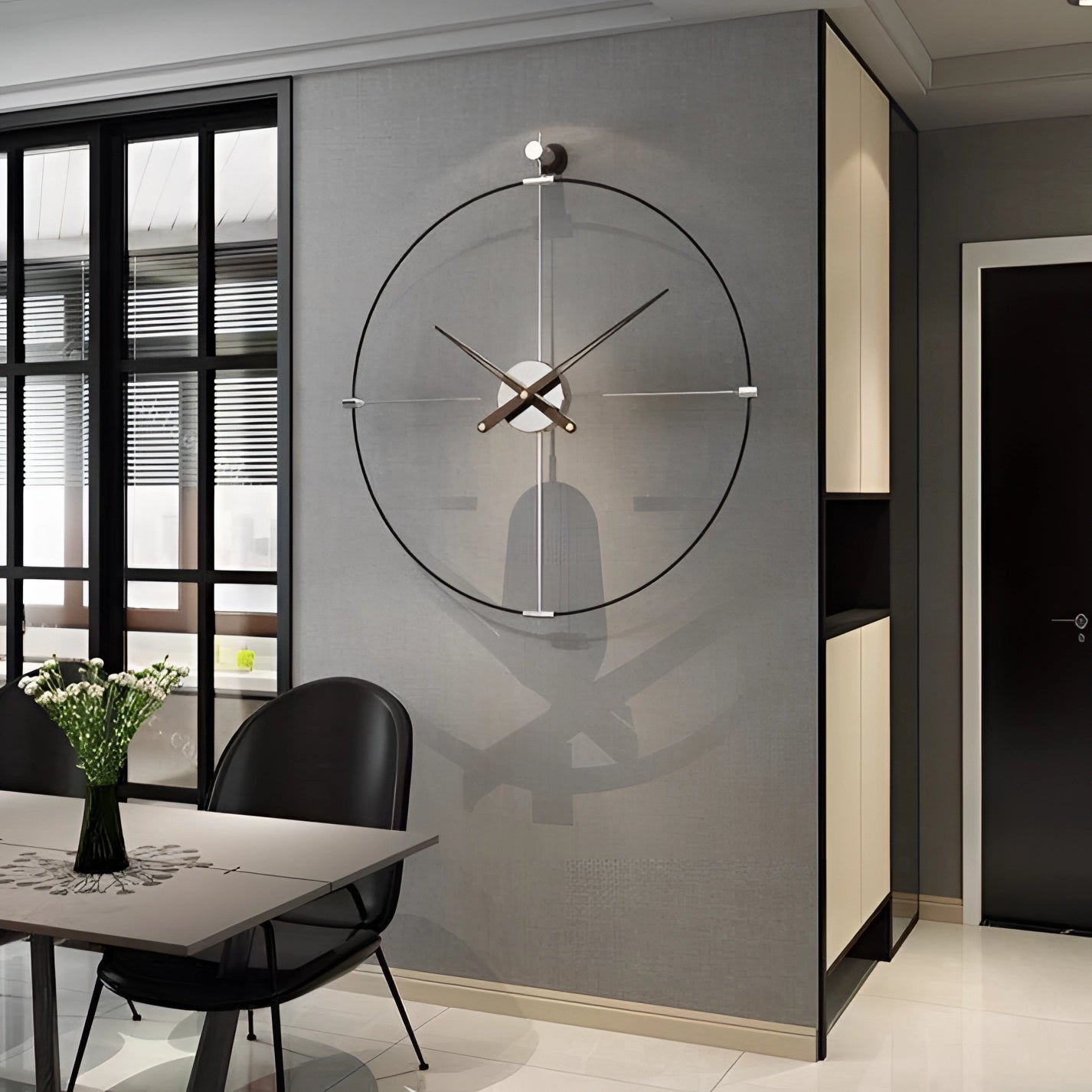 Elegant Wall Clock | Large Metal Design with Minimalist Style | Perfect for Modern Interiors 0