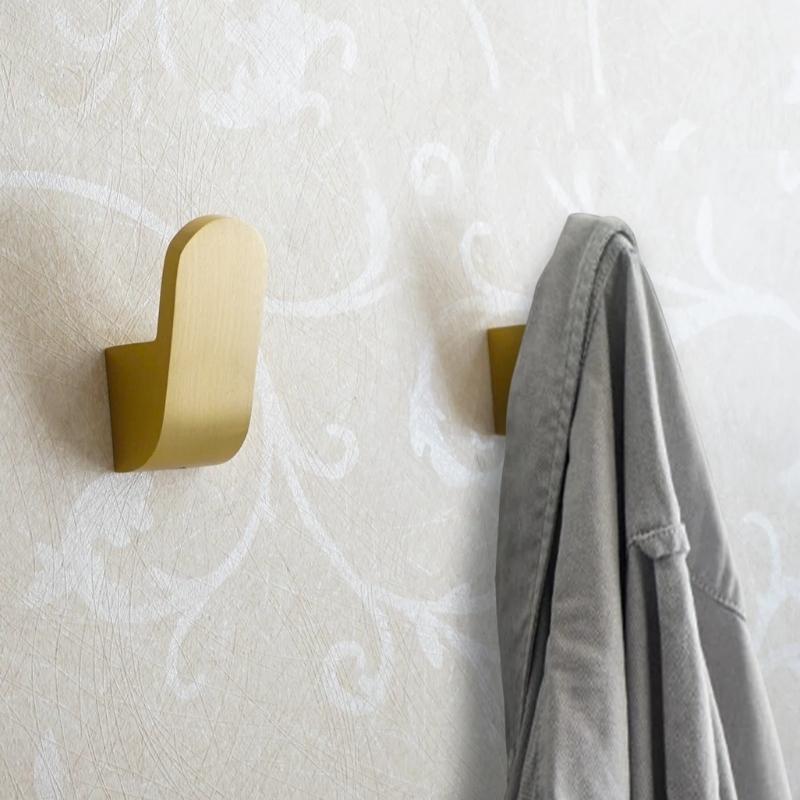 Elegant Wall Hooks | Modern Golden Brass Robe Hooks with Durable Design | Stylish Storage Solution for Organized Spaces 5