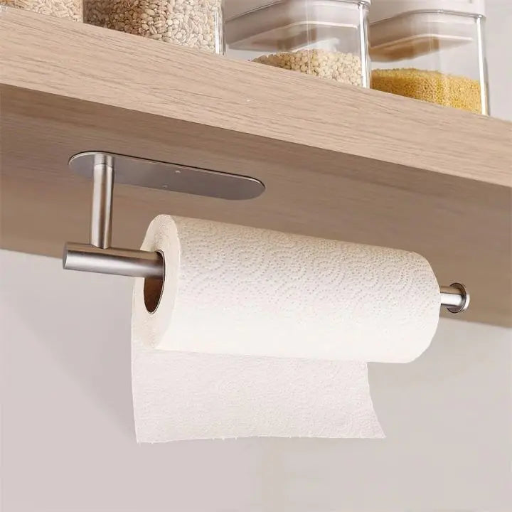 Elegant Wall Kitchen Paper Towel Holder | Drill-Free & Space-Saving Design for Organized Surfaces 5