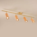 Elegant Walnut Wood Spotlight | Modern Semi-Recessed Ceiling Light with Adjustable LED 15