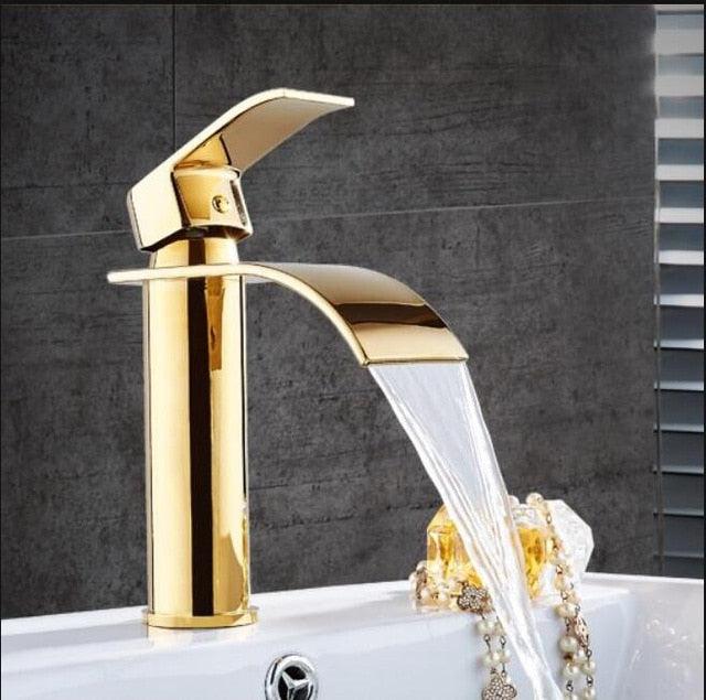 Elegant Waterfall Bathroom Faucet Mixer Tap with Durable Brass Construction | Luxurious Design for Modern Bathrooms 13