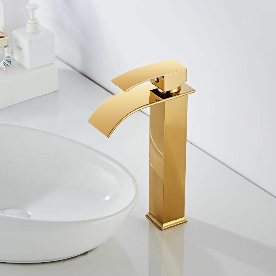 Elegant Waterfall Bathroom Faucet Mixer Tap with Durable Brass Construction | Luxurious Design for Modern Bathrooms 6