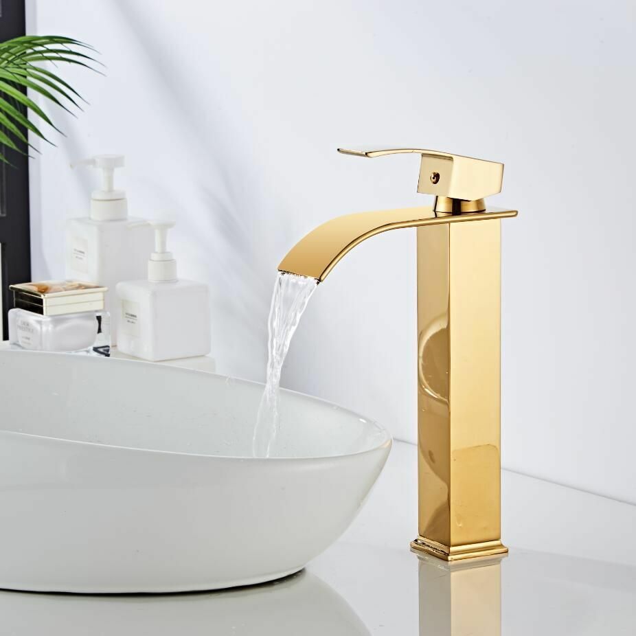 Elegant Waterfall Bathroom Faucet Mixer Tap with Durable Brass Construction | Luxurious Design for Modern Bathrooms 7