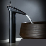 Elegant Waterfall Bathroom Faucet with Antique Brass Finish | Smooth Cascading Flow for Luxurious Sinks 10