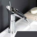 Elegant Waterfall Bathroom Faucet with Antique Brass Finish | Smooth Cascading Flow for Luxurious Sinks 12