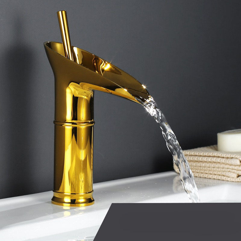 Elegant Waterfall Bathroom Faucet with Antique Brass Finish | Smooth Cascading Flow for Luxurious Sinks 13