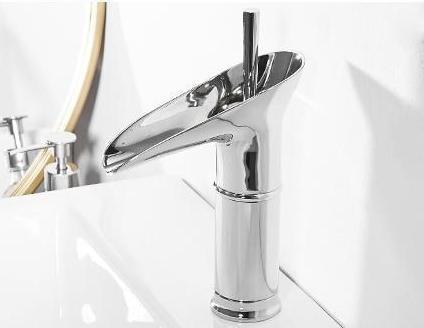 Elegant Waterfall Bathroom Faucet with Antique Brass Finish | Smooth Cascading Flow for Luxurious Sinks 8