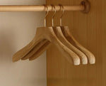 Elegant Wood Hangers | Set of 2 Premium Cedar Hangers with Wide Shoulders for Clothing Organization 2