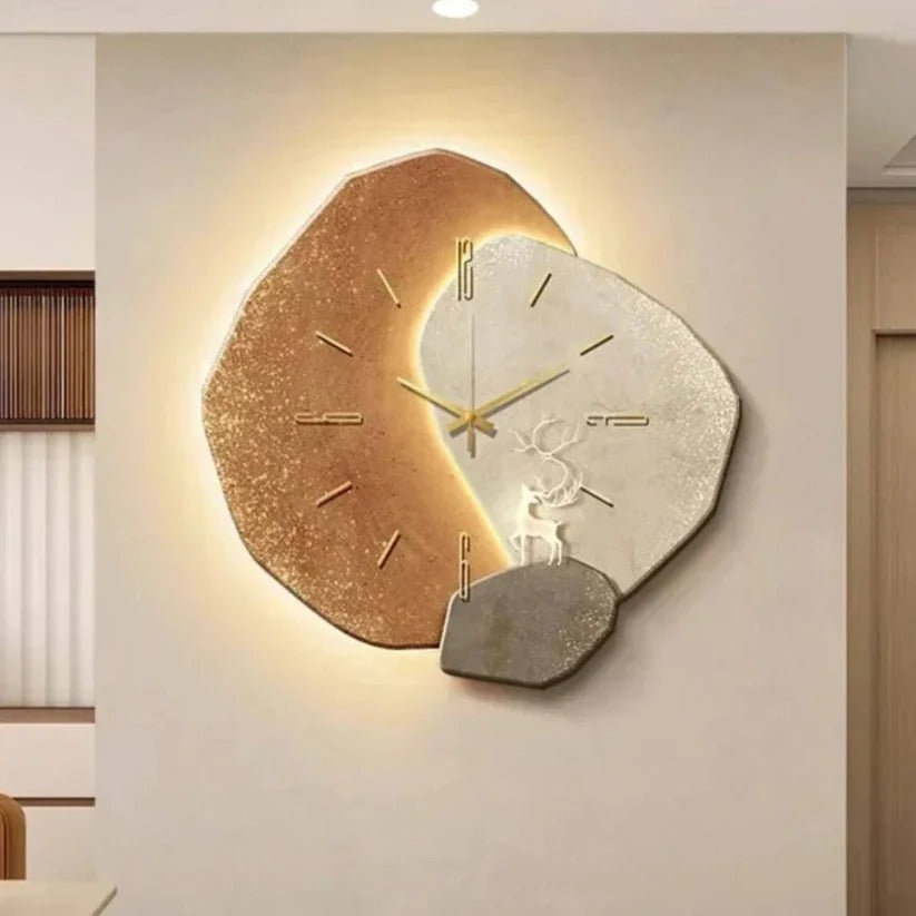 Elegant Wood Timepiece | Soft LED Backlighting & Silent Quartz Mechanism for Tranquil Spaces 0
