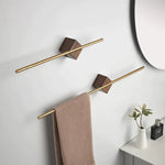 Elegant Wood Towel Holder | Minimalist Wall-Mounted Design for Organized Storage 7