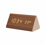 Elegant Wood | Wooden Digital Clock with Voice Control & Adjustable Brightness | Multifunctional Time Display for Home Decor 7