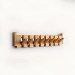 Elegant Wooden Coat Rack with Folding Piano Design | Space-Saving Organizer for Coats and Bags 2