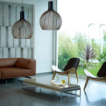 Elegant Wooden Pendant Lamp | Scandinavian Open Design with Warm Ambient Lighting 4