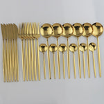 Elegant | 24-Piece Cutlery Set with Smooth Handles | Stainless Steel Silverware for Everyday and Special Occasions 12