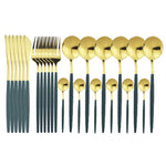 Elegant | 24-Piece Cutlery Set with Smooth Handles | Stainless Steel Silverware for Everyday and Special Occasions 2