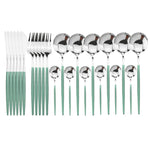 Elegant | 24-Piece Cutlery Set with Smooth Handles | Stainless Steel Silverware for Everyday and Special Occasions 4