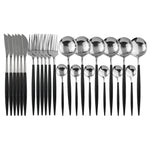 Elegant | 24-Piece Cutlery Set with Smooth Handles | Stainless Steel Silverware for Everyday and Special Occasions 7