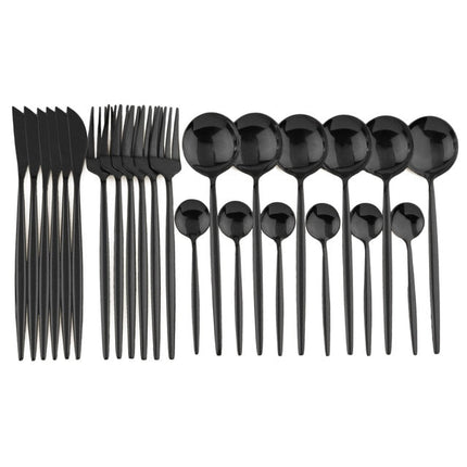 Elegant | 24-Piece Cutlery Set with Smooth Handles | Stainless Steel Silverware for Everyday and Special Occasions 8