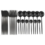 Elegant | 24-Piece Cutlery Set with Smooth Handles | Stainless Steel Silverware for Everyday and Special Occasions 8