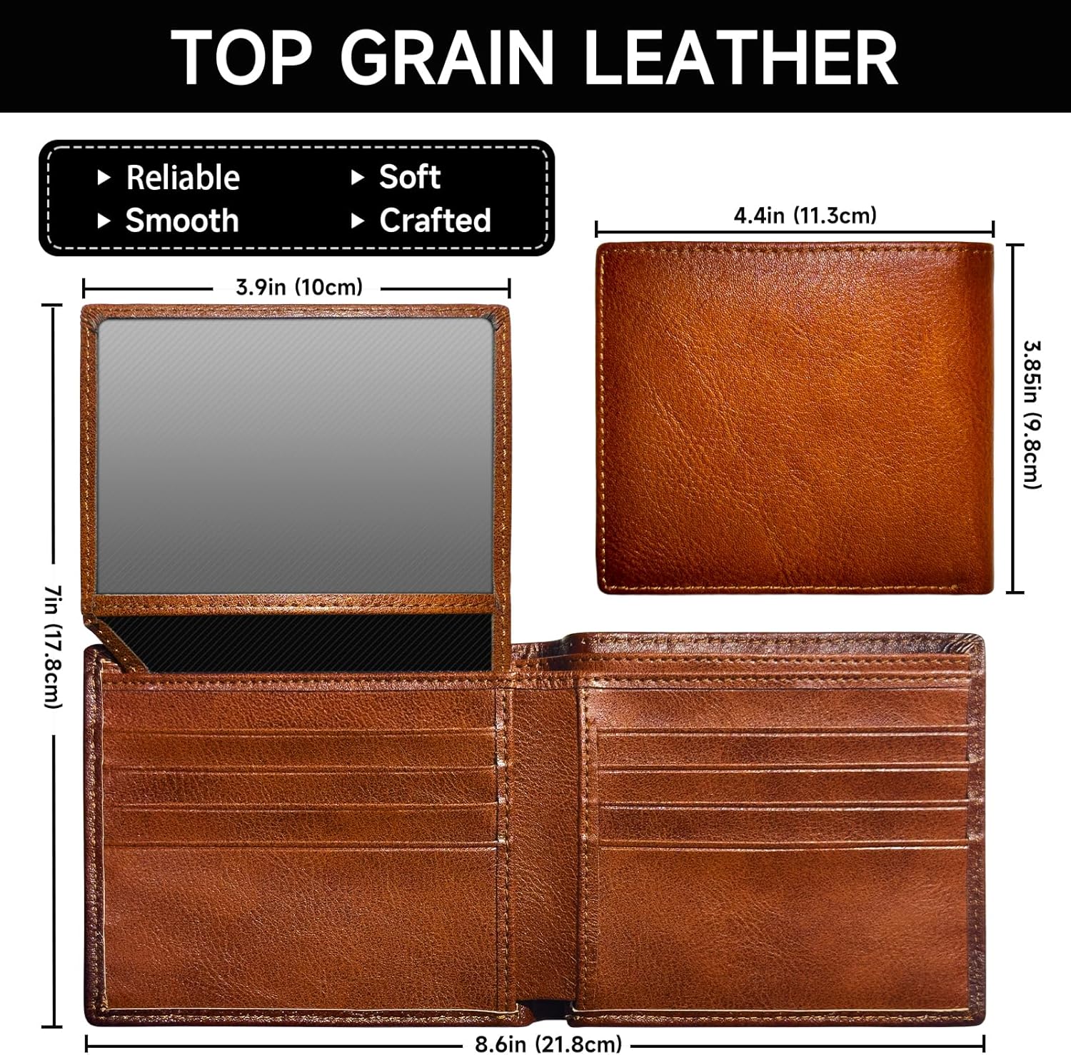 EliteFold | Men's Bifold Wallet with RFID Blocking Technology | Stylish Leather Design for Everyday Use 5