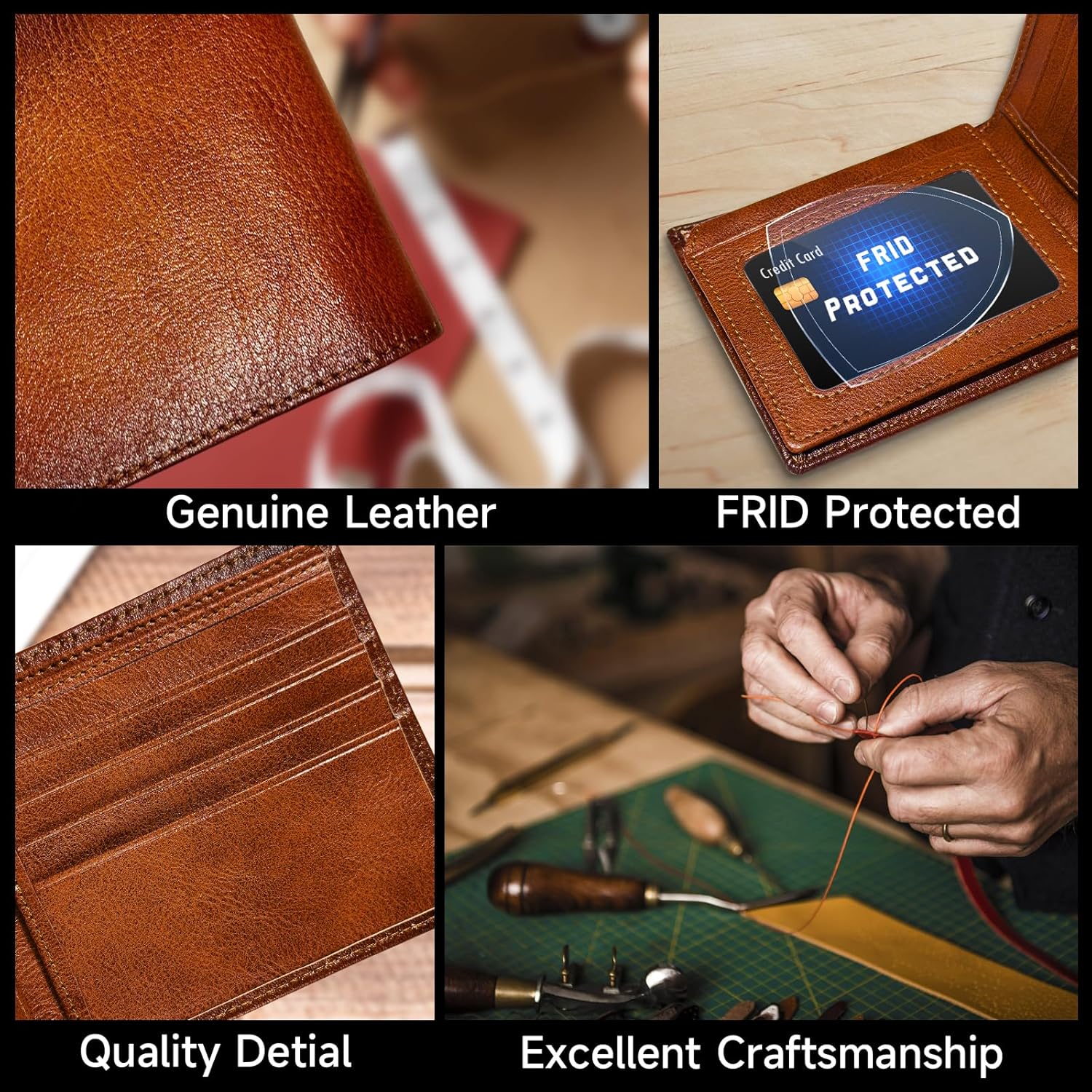 EliteFold | Men's Bifold Wallet with RFID Blocking Technology | Stylish Leather Design for Everyday Use 6
