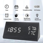Elora Wooden LED Alarm Clock with HD Display & Adjustable Brightness | Modern Design for Smart Functionality 3