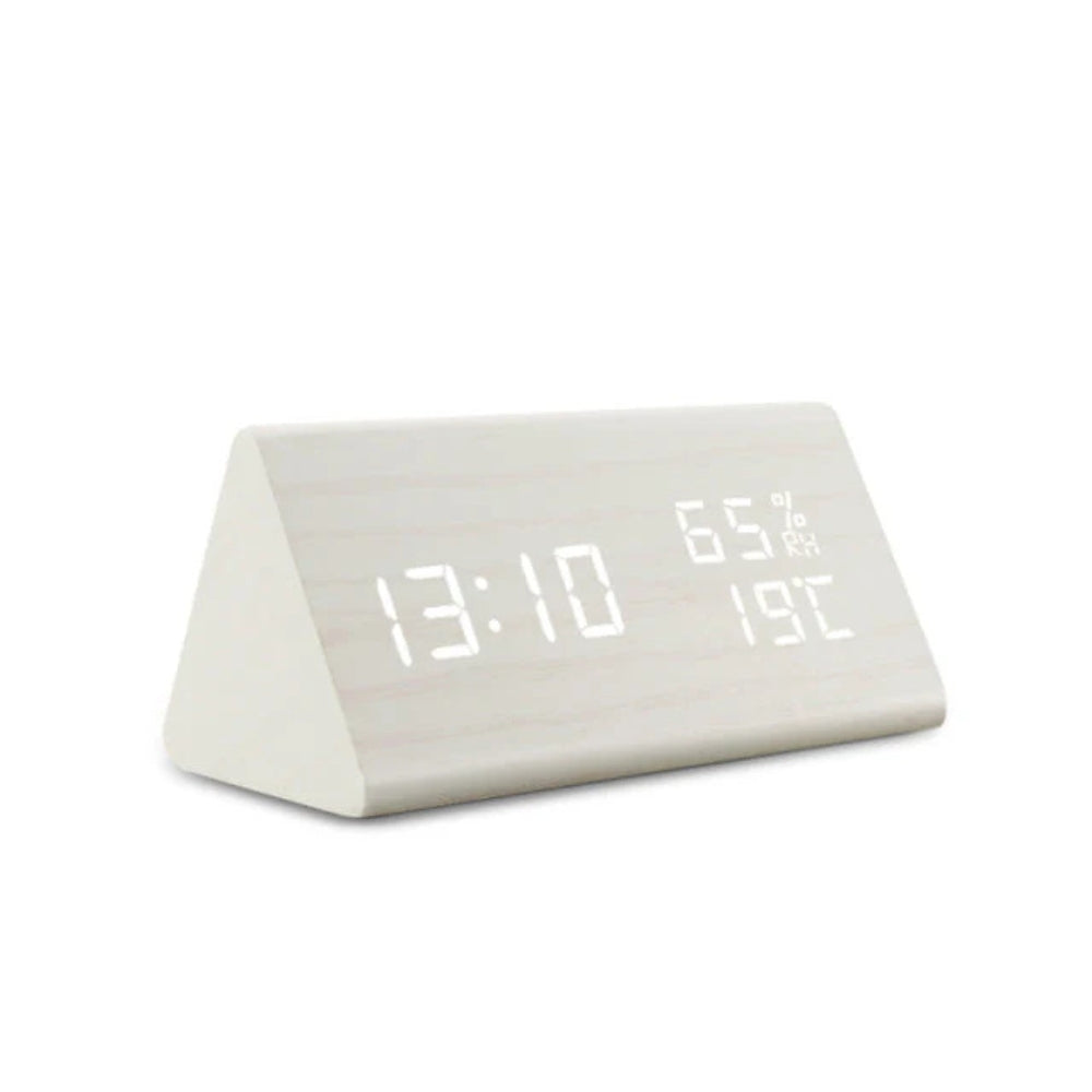Elora Wooden LED Alarm Clock with HD Display & Adjustable Brightness | Modern Design for Smart Functionality 9