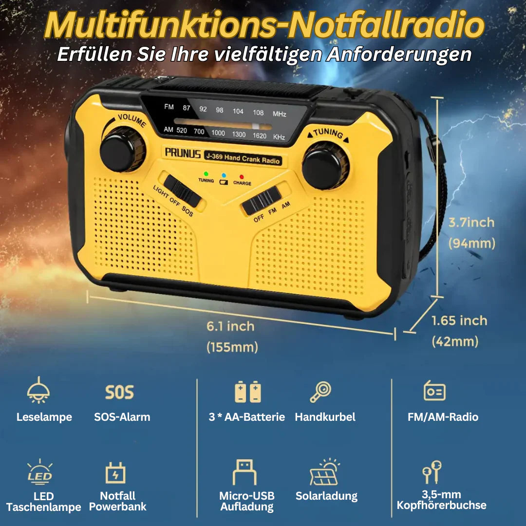 Emergency Radio | Portable Dynamo Radio with Solar Power & LED Flashlight | Essential Safety Tool for Outdoor Activities 4