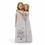 Emotional Embrace | Mother Daughter Figurine with Heartfelt Design | Meaningful Home Decor for Family Bonds 0