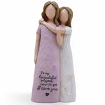 Emotional Embrace | Mother Daughter Figurine with Heartfelt Design | Meaningful Home Decor for Family Bonds 6