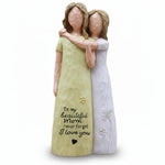 Emotional Embrace | Mother Daughter Figurine with Heartfelt Design | Meaningful Home Decor for Family Bonds 7