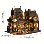 Enchanting 3D Wooden Puzzle Book House with LED Lighting | Unique Decorative Piece for Book Lovers 1
