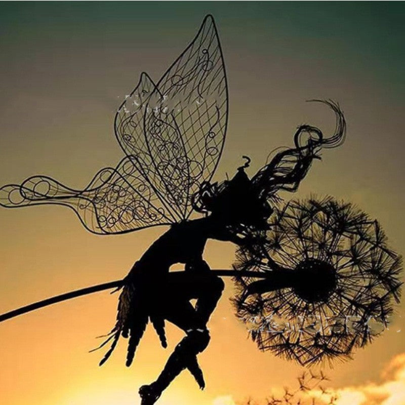 Enchanting Garden Fairies | Metal Dandelion Decorations with Magical Design | Whimsical Touch for Outdoor Spaces 10