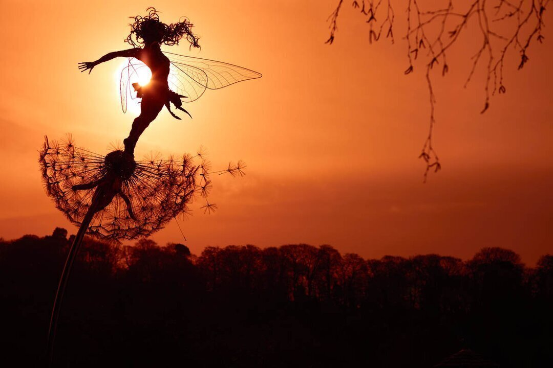 Enchanting Garden Fairies | Metal Dandelion Decorations with Magical Design | Whimsical Touch for Outdoor Spaces 6